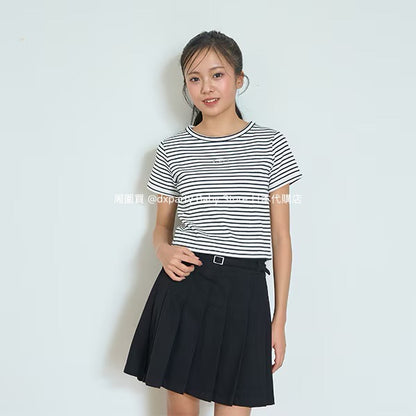 Lovetoxic Japanese children's clothing cropped top 140-160cm girls summer TOPS 
