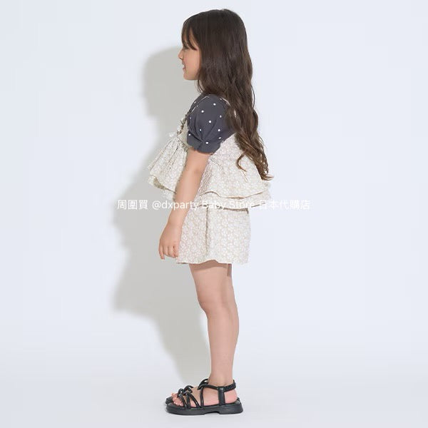 Japanese children's clothing Ly# mine tank top and shorts set 100-150cm girls summer TOPS PANTS 