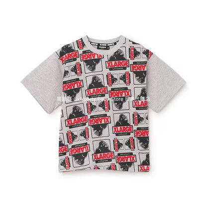 Japanese XLARGE KIDS Printed Tops 80-140cm Boys Summer TOPS 