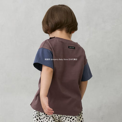 Japanese children's clothing pe#main dinosaur embroidered top 80-130cm boys' summer TOPS 