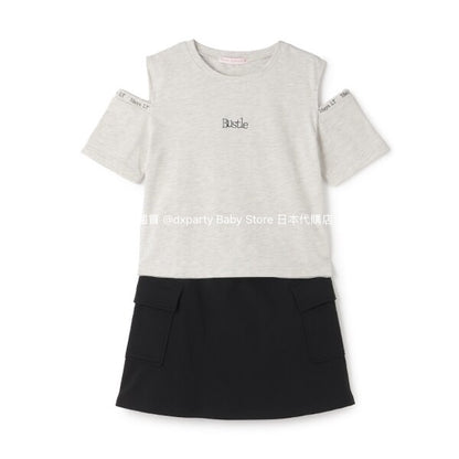 Lovetoxic Japanese children's clothing contact cold off-the-shoulder top and skirt two-piece set 140-160cm girls summer TOPS SKIRTS 