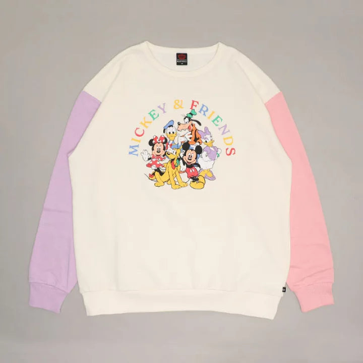 日本童裝 BDL x Disney 親子裝 雙色袖衛衣 S-XL 大人款 秋季 TOPS