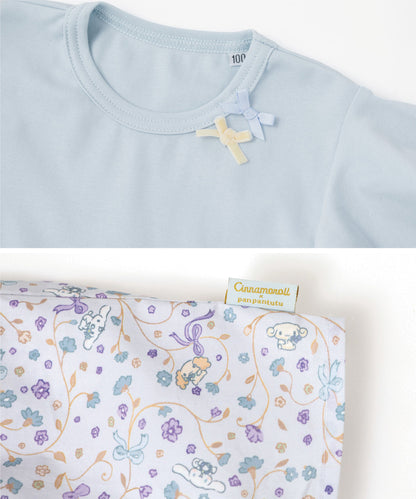 Japanese children's clothing panpantutu x Sanrio Cinnamoroll floral patchwork dress 80-140cm girls summer dresses 