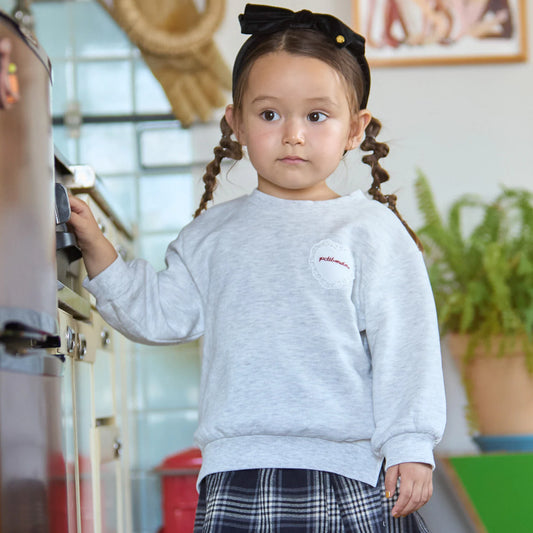 日本童裝 pe#main 印花衛衣 80-130cm 女童款 冬季 TOPS 聖誕紅/新年紅