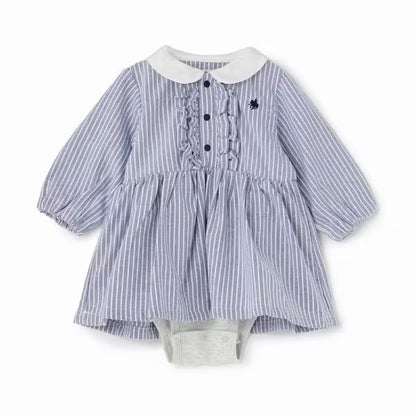 日本童裝 pe#main x【POLO BCS】襯衫連衣 70-80cm 女童款 初生嬰兒 秋季 Jumpsuit