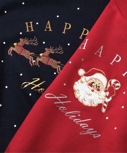 日本童裝 apres les cours 衛衣 80-140cm 男童款/女童款 冬季 Tops Christmas 聖誕快樂特輯 聖誕服裝/飾物配件 聖誕紅/新年紅