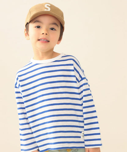日本童裝 BE#AMS mini 條紋長袖上衣 90-140cm 男童款/女童款 夏季 TOPS