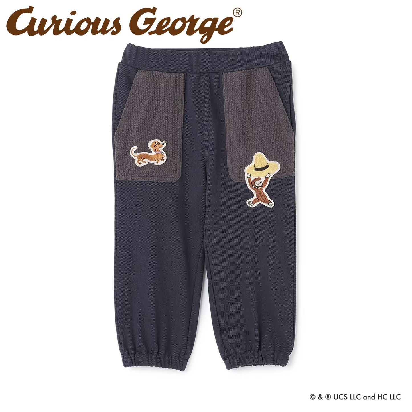 日本童裝 pe#main x Curious George 工裝長褲 80-130cm 男童款 冬季 PANTS