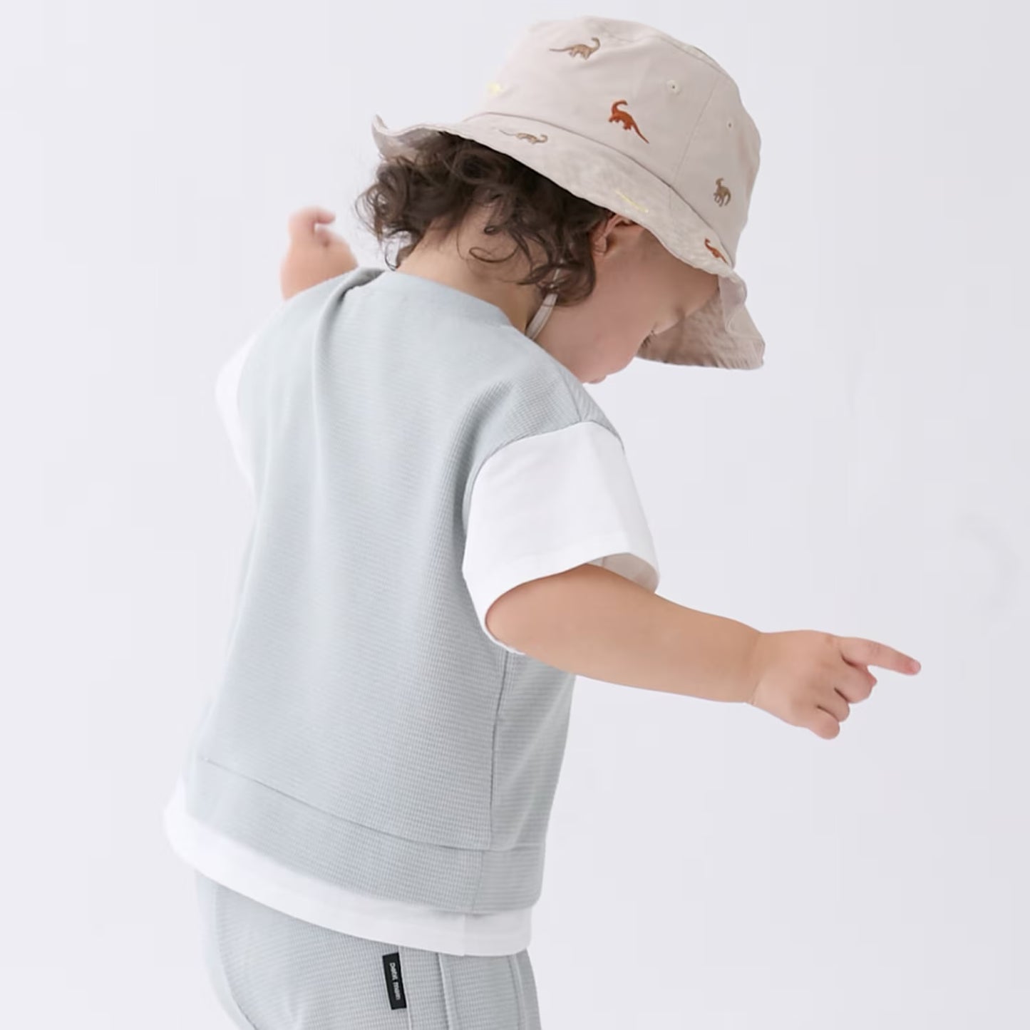 日本童裝 pe#main 接觸冷感 假兩件上衣及短褲套裝 80-130cm 男童款 夏季 TOPS PANTS