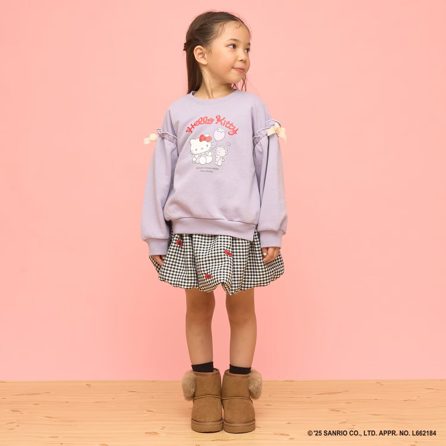 日本童裝 Ly# mine x Sanrio 4Way 前後兩著 可變上衣 可變短裙 100-140cm 女童款 冬季 TOPS SKIRTS