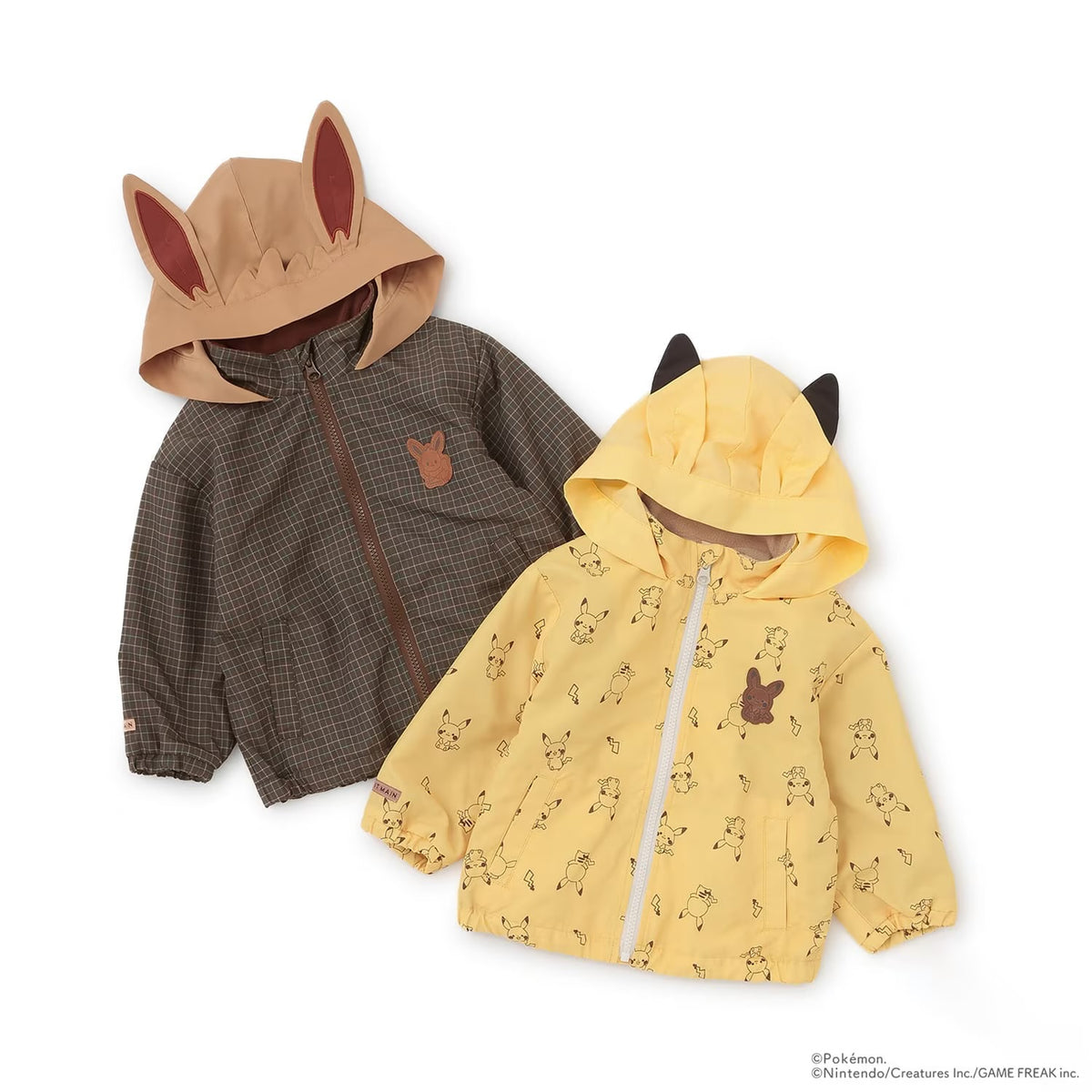 日本童裝 pe#main x【monpoke】連帽抓毛風褸 80-120cm 男童款/女童款 秋季 OUTERWEAR