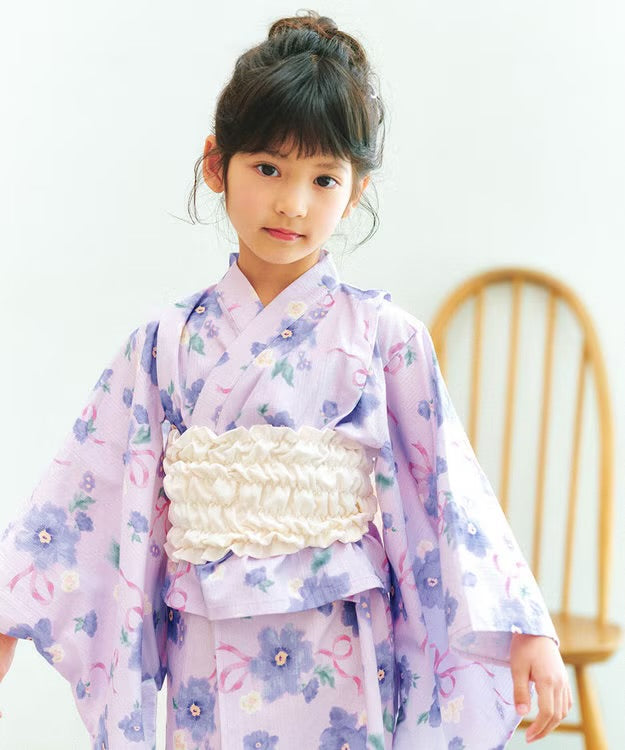 日本童裝 aF#a325 2Way 日本浴衣3件套裝 日本和服 110-140cm 女童款 夏季 OUTERWEAR DRESSES 日本夏祭慶典特輯