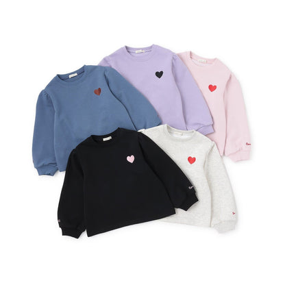 日本童裝 Ly# mine 速乾系列 心心刺繡衛衣 100-150cm 女童款 冬季 TOPS