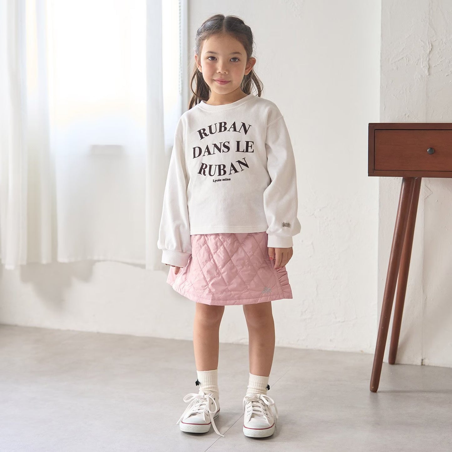 日本童裝 Ly# mine 絎縫夾棉裙褲 100-150cm 女童款 冬季 PANTS