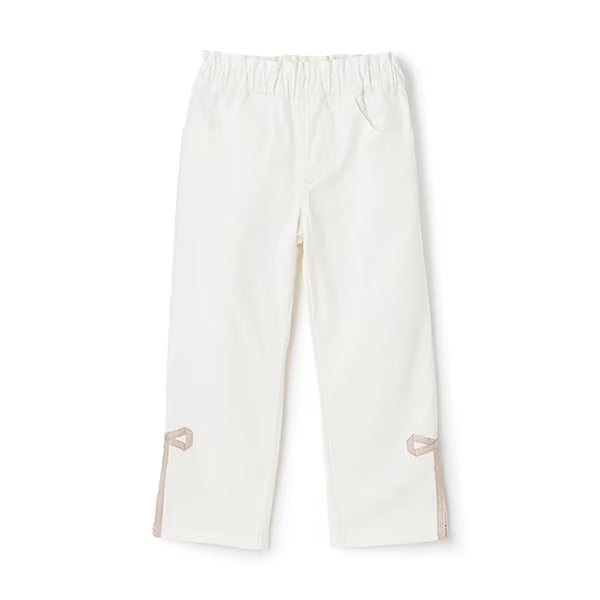 日本童裝 Ly# mine 裝飾絲帶側開衩長褲 100-150cm 女童款 秋季 PANTS