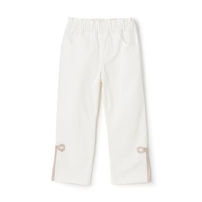 日本童裝 Ly# mine 裝飾絲帶側開衩長褲 100-150cm 女童款 秋季 PANTS