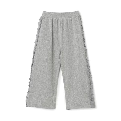 日本童裝 Ly# mine 側荷葉邊寬長褲 100-140cm 女童款 秋季 PANTS