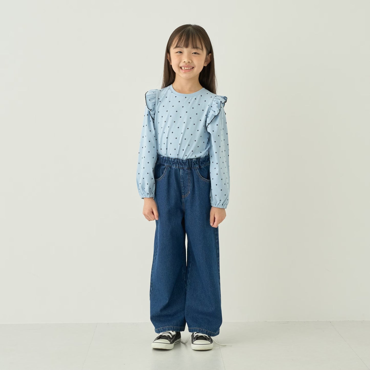 日本童裝 Ly# mine 後繫帶蝴蝶結牛仔褲 100-140cm 女童款 秋季 PANTS