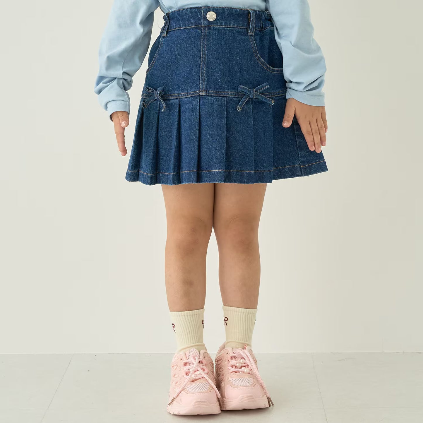 日本童裝 Ly# mine 牛仔百摺裙 100-140cm 女童款 秋季 SKIRTS