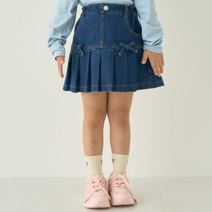 日本童裝 Ly# mine 牛仔百摺裙 100-140cm 女童款 秋季 SKIRTS