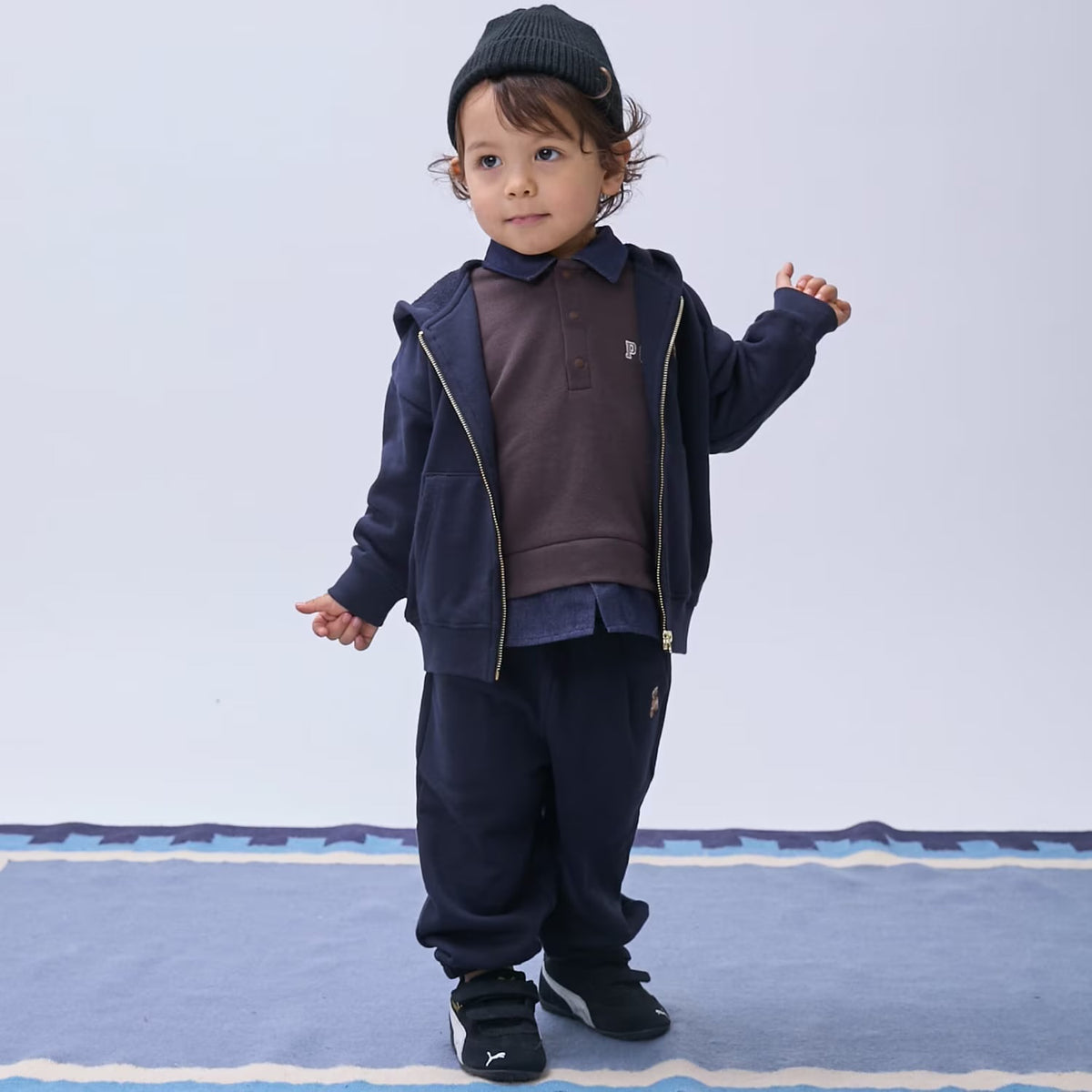 日本童裝 pe#main x【POLO BCS】運動長褲 80-130cm 男童款 秋季 PANTS