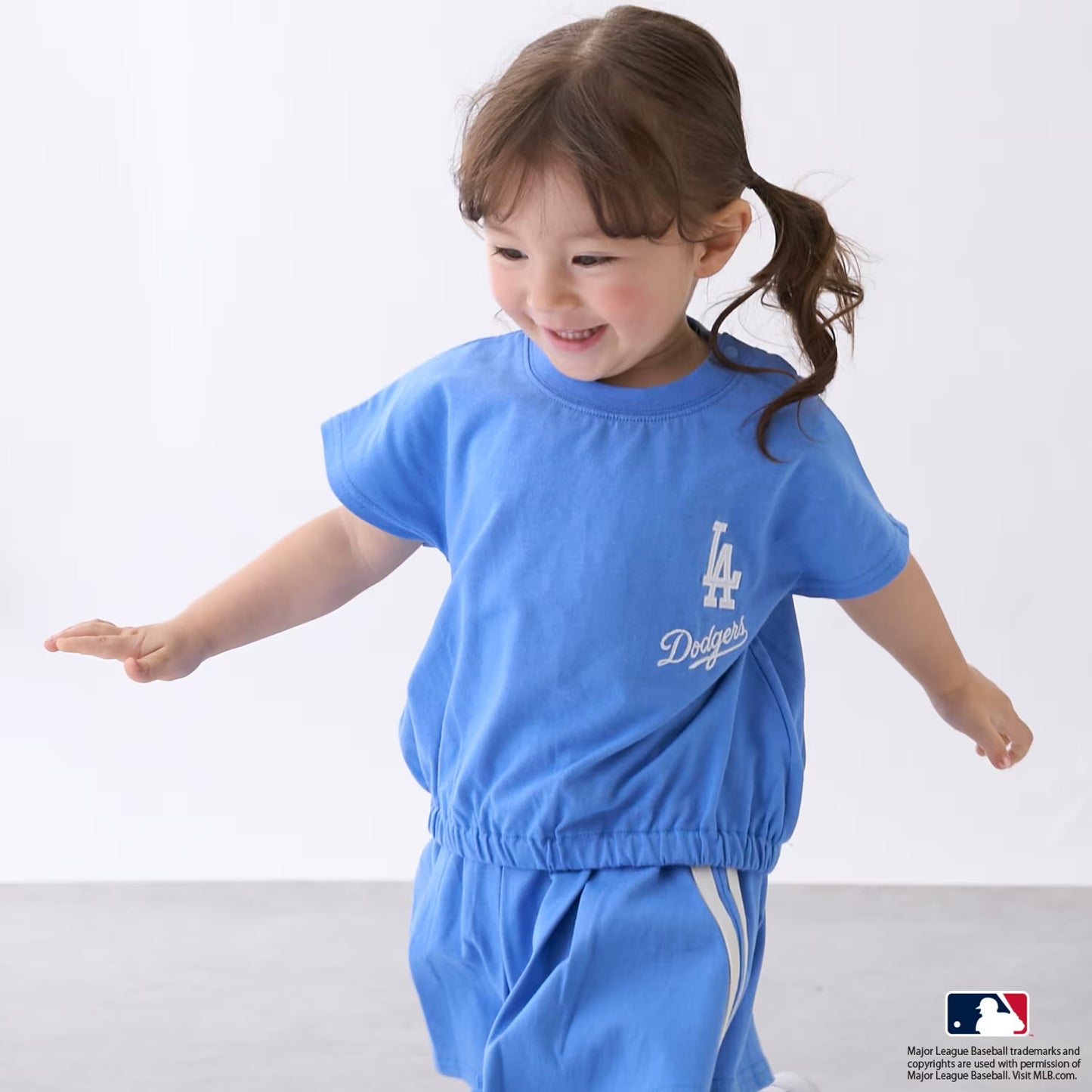 日本童裝 pe#main x 【MLB】上衣短裙兩件套裝 80-130cm 女童款 夏季 TOPS SKIRTS