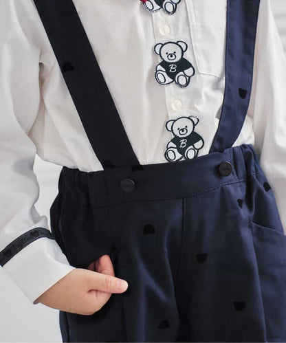 日本童裝 apres les cours x tiny bear 吊帶西褲 90-120cm 男童款 冬季 PANTS 面試/宴會/表演 兒童服飾