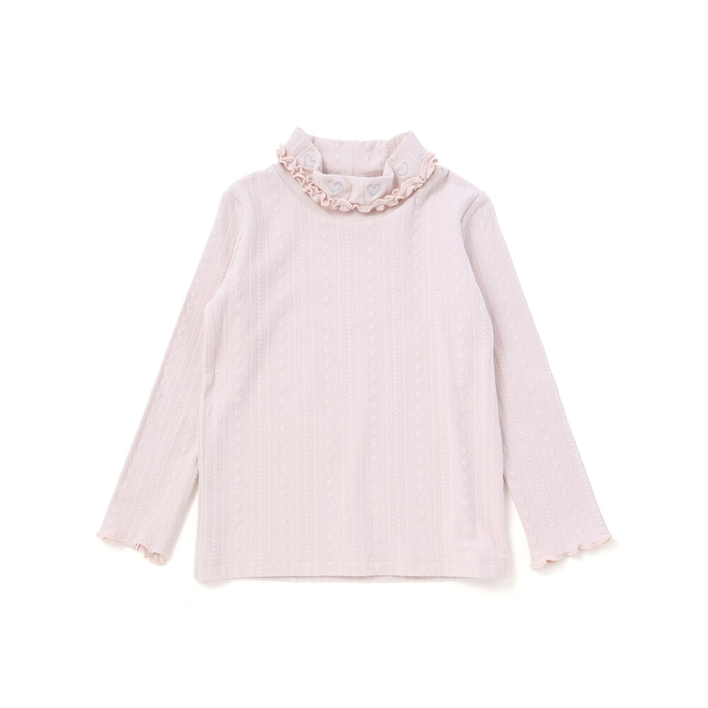 日本童裝  SLAP SLIP 荷葉邊高領長袖上衣 80-130cm 女童款 冬季 TOPS