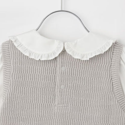 日本童裝 pe#main x Disney Frozen假兩件上衣 80-130cm 女童款 冬季 TOPS