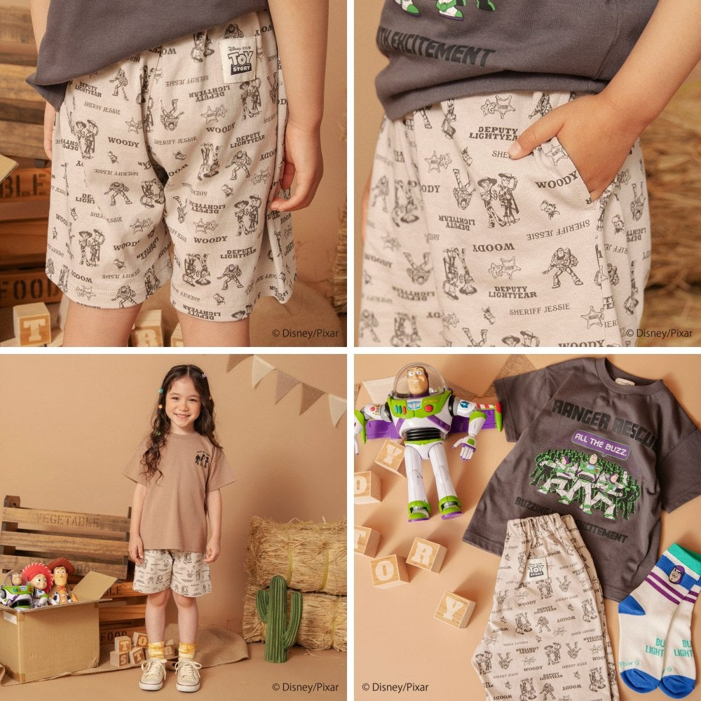 日本童裝 Branshes x Disney ToyStory 印花拼接短褲 90-140cm 男童款/女童款 夏季 PANTS