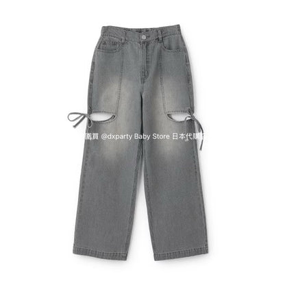 Lovetoxic Ribbon Slit Jeans (140-160cm) for Girls (Summer) 
