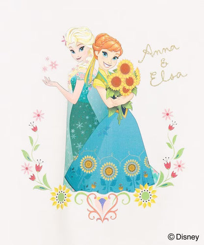 日本童裝 aF#a325 x Disney FROZEN 接觸冷感 印花上衣 90-140cm 女童款 夏季 TOPS