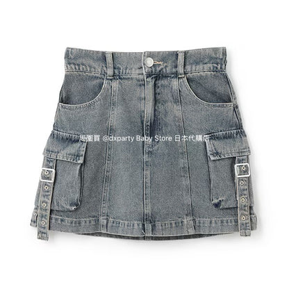 Lovetoxic Japanese Children's Clothing Work Skirt 140-170cm Girls Summer SKIRTS 