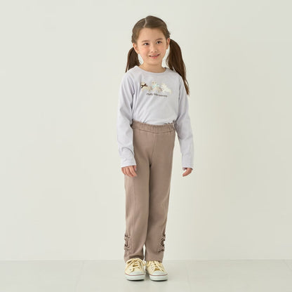 日本童裝 Ly# mine 防UV 速乾系列 防污系列 立體印花緞帶上衣 100-140cm 女童款 秋季 TOPS