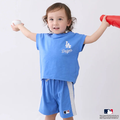 日本童裝 pe#main x 【MLB】上衣短褲兩件套裝 80-130cm 男童款 夏季 TOPS PANTS