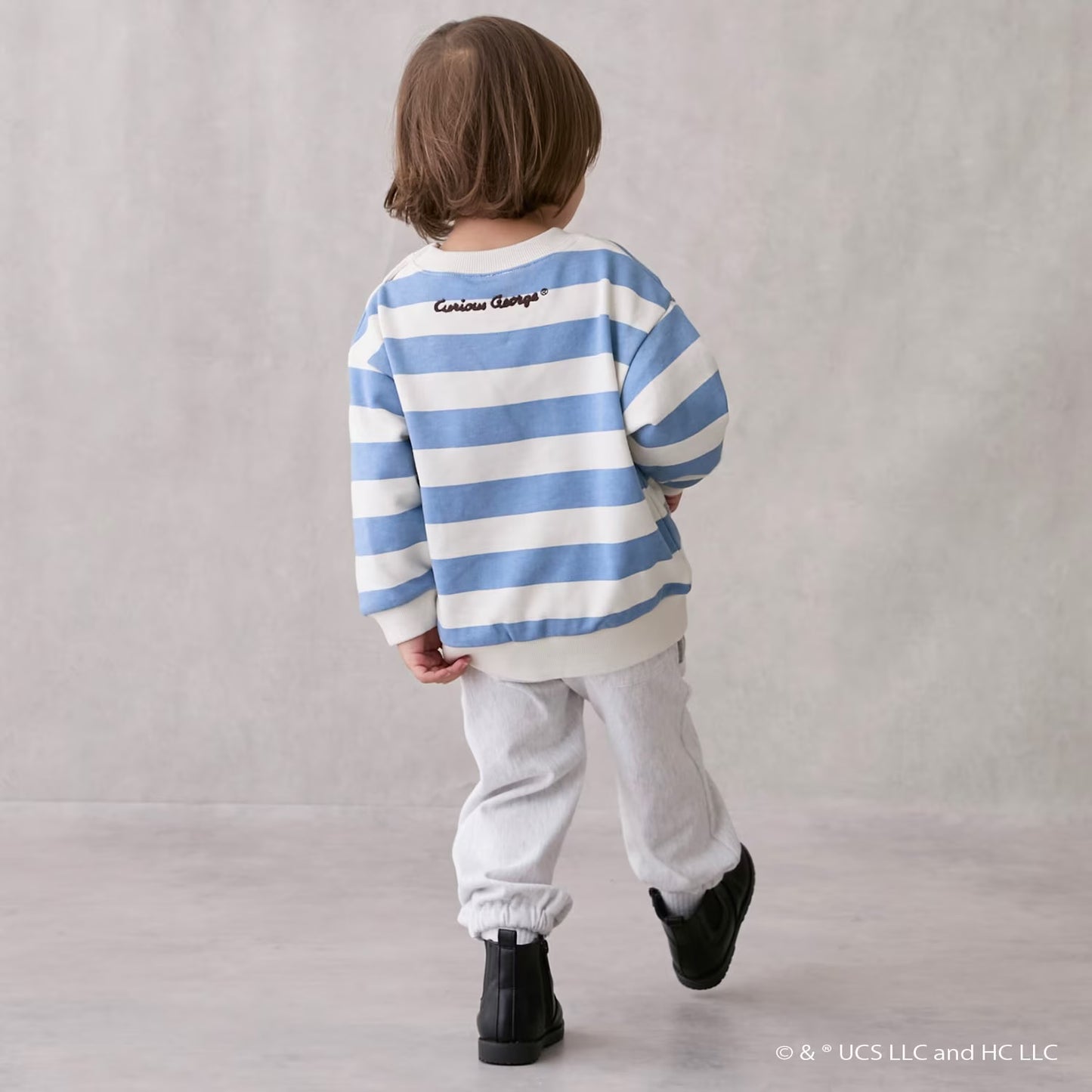 日本童裝 pe#main x Curious George 工裝長褲 80-130cm 男童款 冬季 PANTS