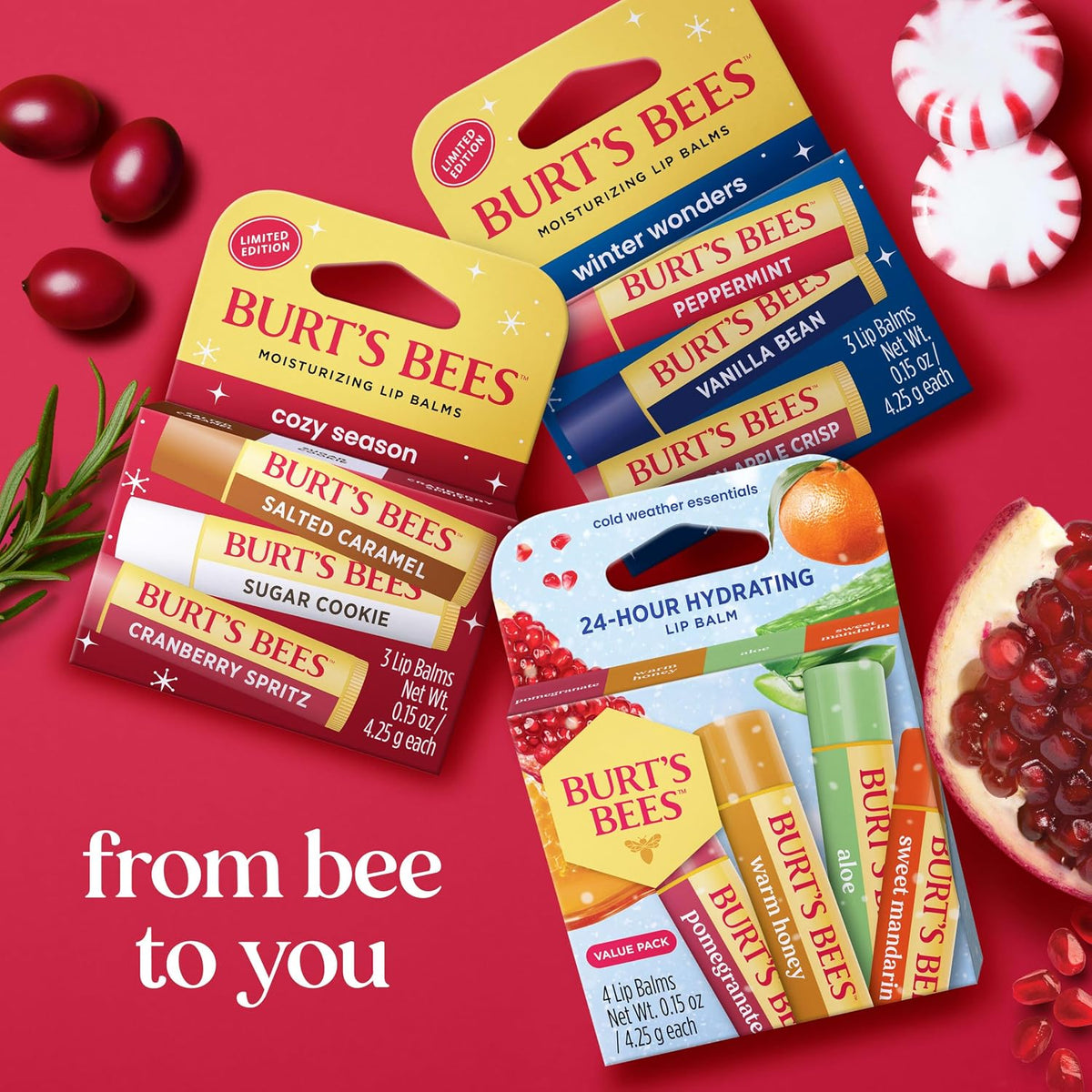日英美直送 Burt's Bees Holiday Lip Balm 12 Day Advent Calendar 聖誕倒數日曆 大人款 聖誕快樂特輯 不參與$900免運 滿$900可加$25免運到順豐站/智能櫃 Christmas Advent Calendars 2026