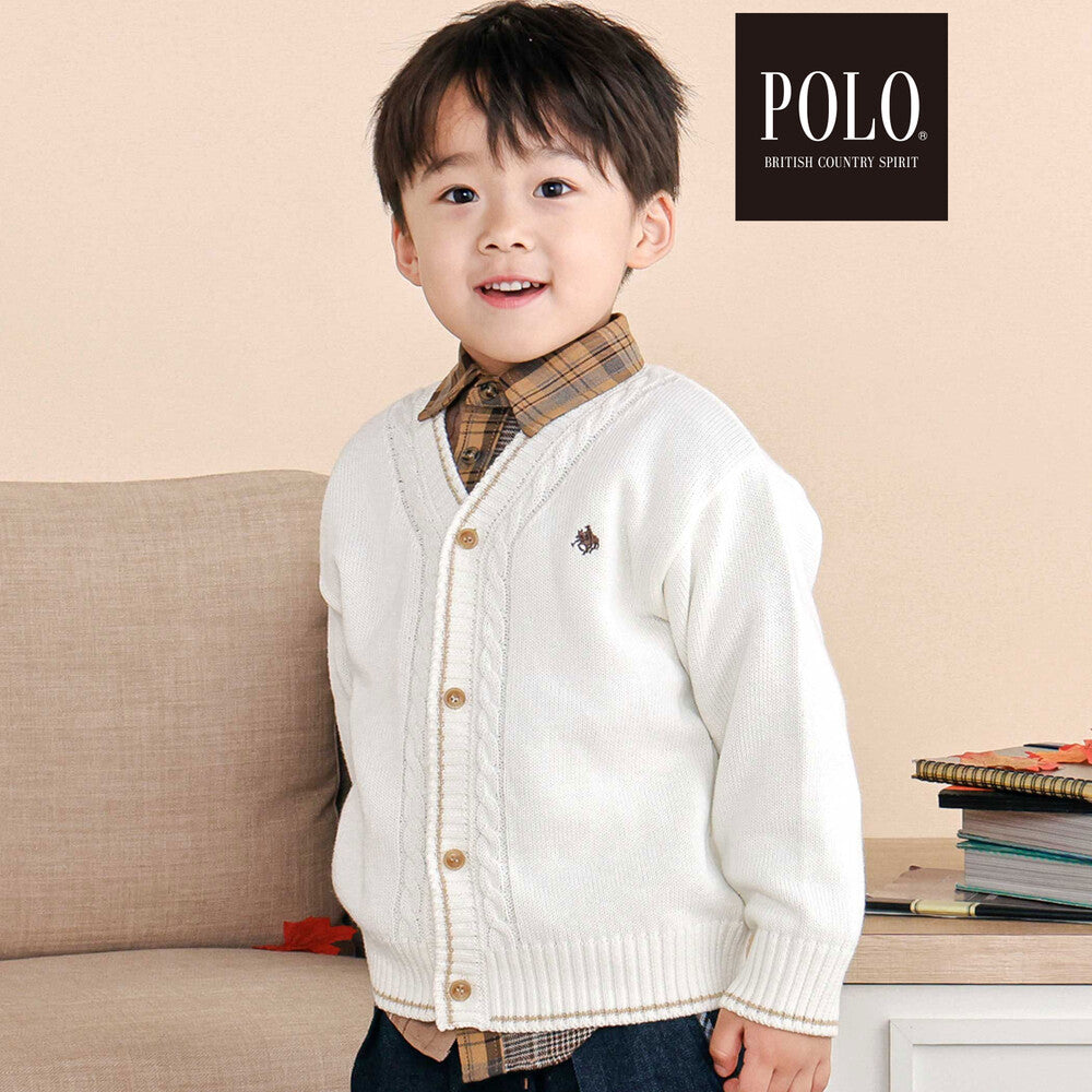日本童裝  SLAP SLIP x POLO BCS 針織外套 80-130cm 男童款 秋季 OUTERWEAR 面試/宴會/表演