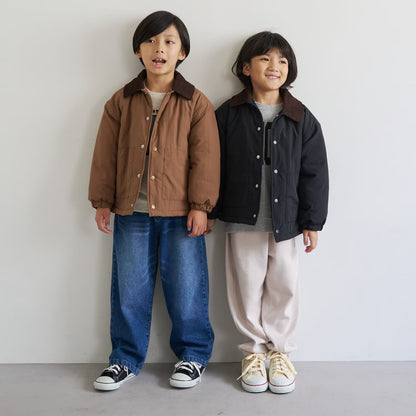 日本童裝 b・R# 燈芯絨領絎縫夾棉外套 100-140cm 男童款 冬季 (適合香港平均溫度、寒冷天氣、溫度低天氣）OUTERWEAR 【日本預售：2026年9月中旬】