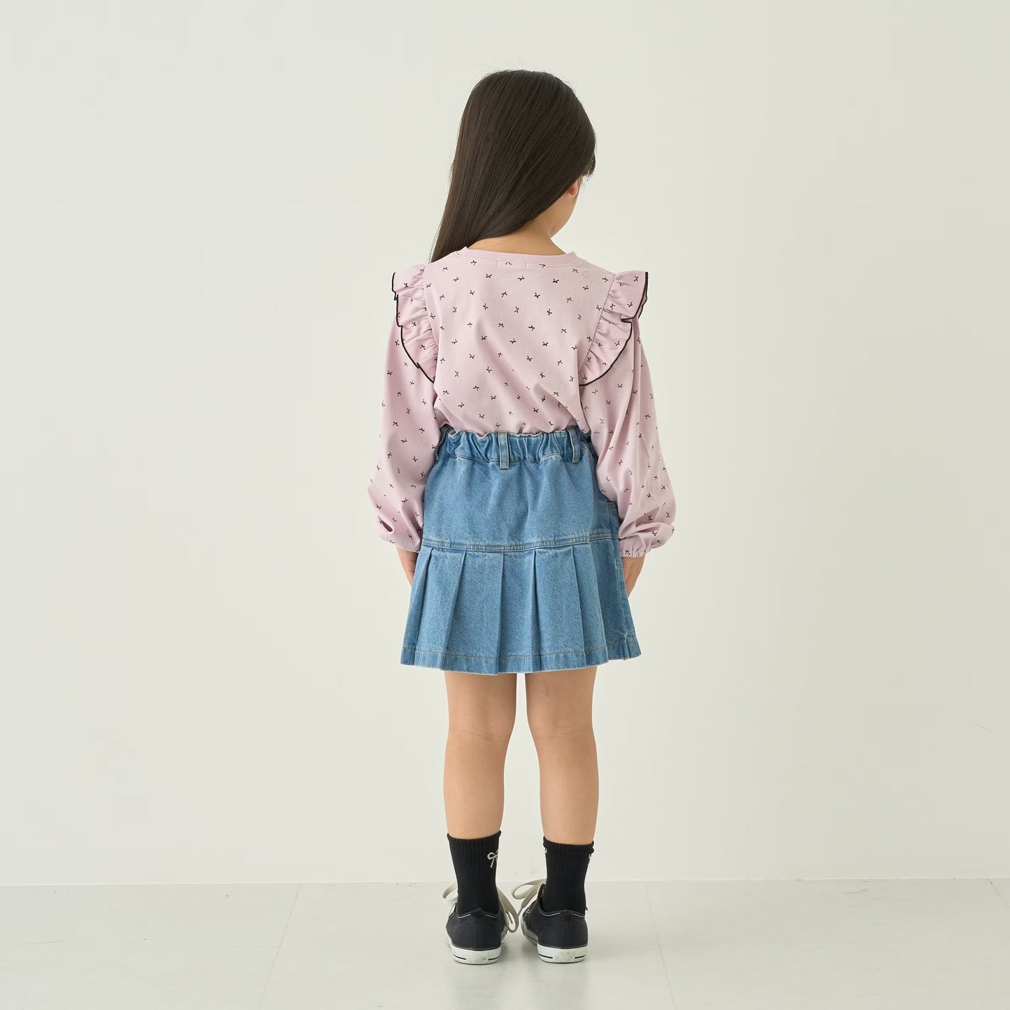 日本童裝 Ly# mine 牛仔百摺裙 100-140cm 女童款 秋季 SKIRTS