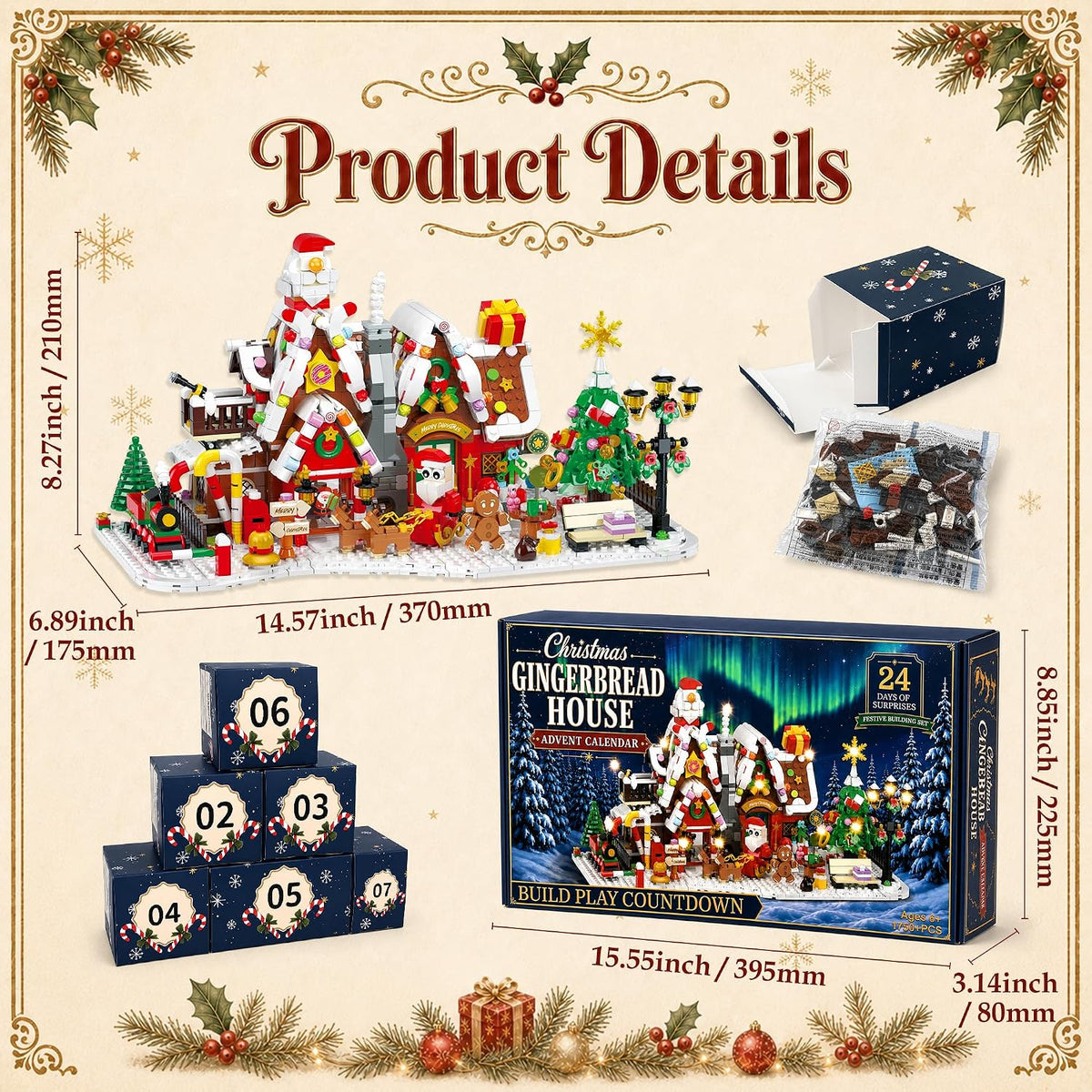 日英美直送 Christmas Gingerbread House Kit Advent Calendar 聖誕倒數日曆 大人款/兒童款 聖誕快樂特輯 不參與$900免運 滿$900可加$25免運到順豐站/智能櫃 Christmas Advent Calendars 2026