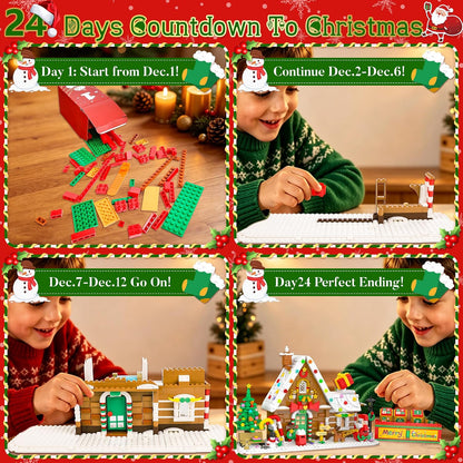 日英美直送 LED Christmas House Building Blocks Set  Advent Calendar 聖誕倒數日曆 大人款/兒童款 聖誕快樂特輯 不參與$900免運 滿$900可加$25免運到順豐站/智能櫃 Christmas Advent Calendars 2026