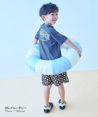 日本童裝 dev!rock 防UV 印花短袖沙灘兩件套裝 100-160cm 男童款 夏季 TOPS PANTS 夏日玩水泳衣特輯