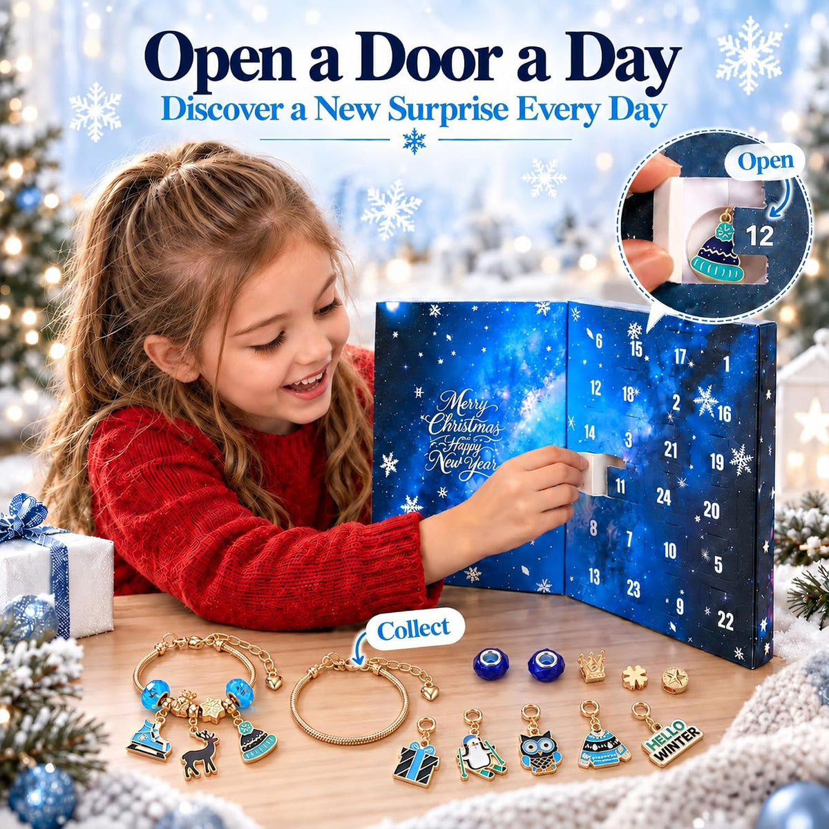 日英美直送 DIY Charm Bracelet Making Kit Advent Calendar 聖誕倒數日曆 兒童款 聖誕快樂特輯 不參與$900免運 滿$900可加$25免運到順豐站/智能櫃 Christmas Advent Calendars 2026