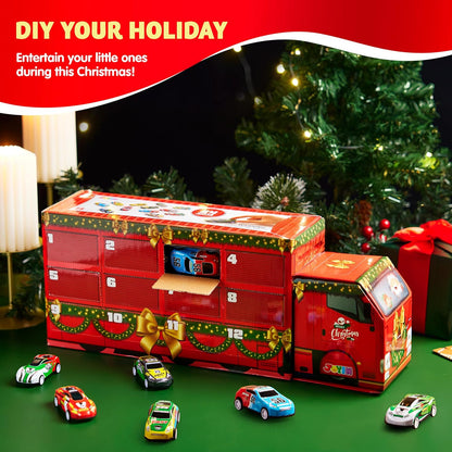 英美直送 Pull Back Vehicles 回力車 聖誕倒數日曆 兒童款 聖誕快樂特輯 聖誕倒數日曆A 不參與$900免運 滿$900可加$25免運 Christmas Advent Calendars 2025