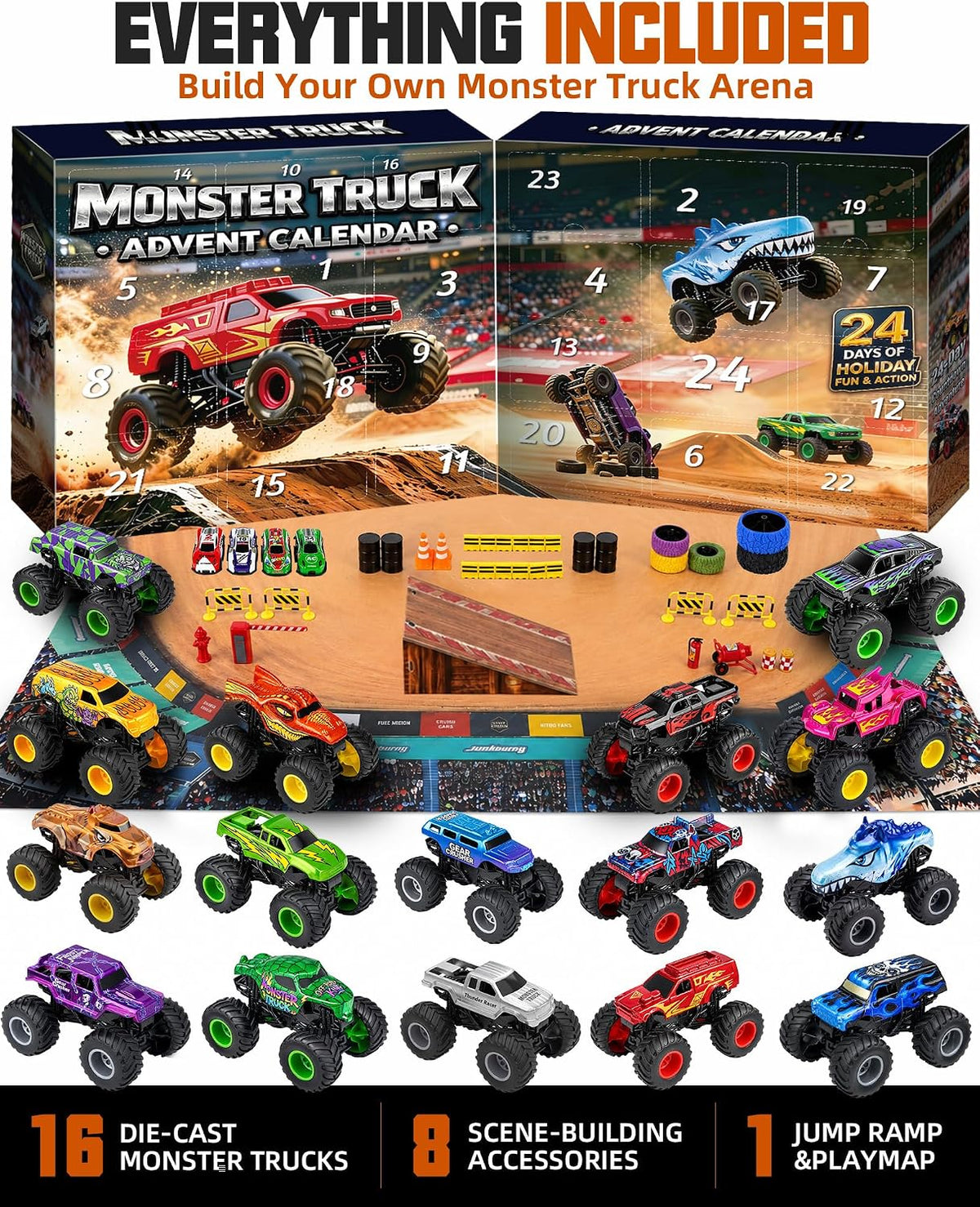 日英美直送 Monster Truck Advent Calendar 聖誕倒數日曆 大人款/兒童款 聖誕快樂特輯 不參與$900免運 滿$900可加$25免運到順豐站/智能櫃 Christmas Advent Calendars 2026