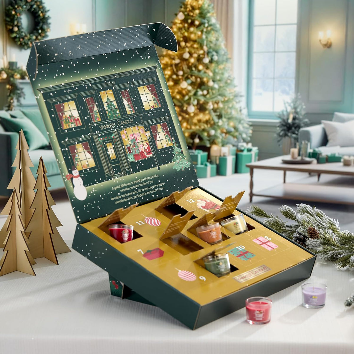 日英美直送 Yankee Candle Signature Votive Mini Candle Jars 12 Day Advent Calendar 聖誕倒數日曆 大人款 聖誕快樂特輯 不參與$900免運 滿$900可加$25免運到順豐站/智能櫃 Christmas Advent Calendars 2026