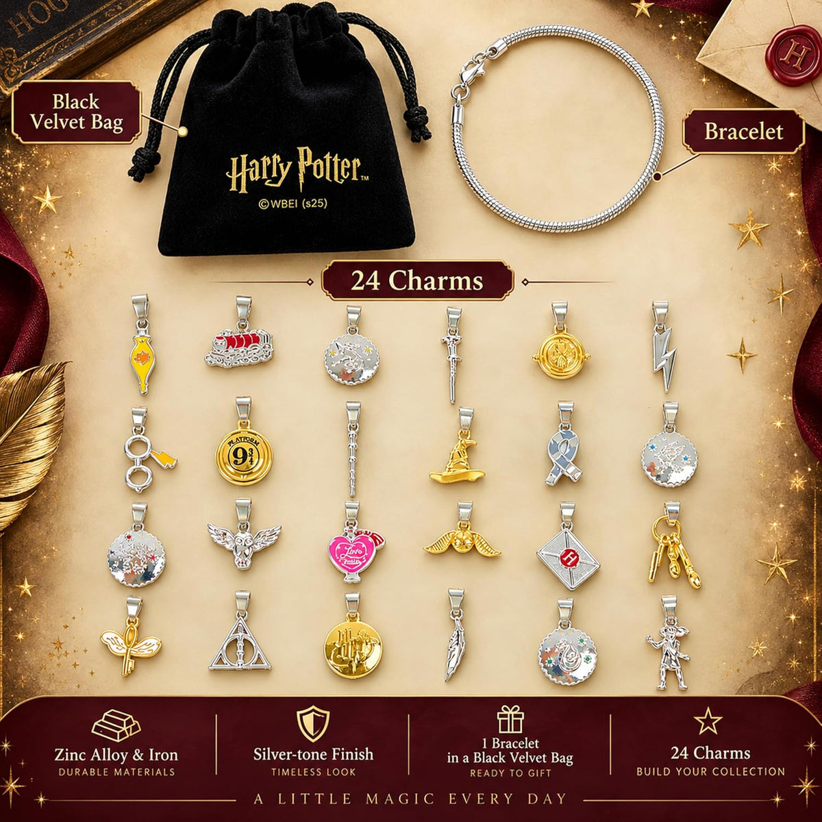 日英美直送 Get Trend Harry Potter Charm Bracelet  Advent Calendar 聖誕倒數日曆 大人款/兒童款 聖誕快樂特輯 不參與$900免運 滿$900可加$25免運到順豐站/智能櫃 Christmas Advent Calendars 2026