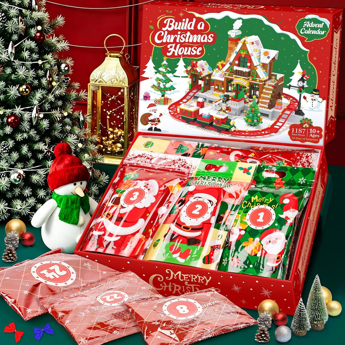 日英美直送 LED Christmas Train House Building Blocks Advent Calendar 聖誕倒數日曆 大人款/兒童款 聖誕快樂特輯 不參與$900免運 滿$900可加$25免運到順豐站/智能櫃 Christmas Advent Calendars 2026