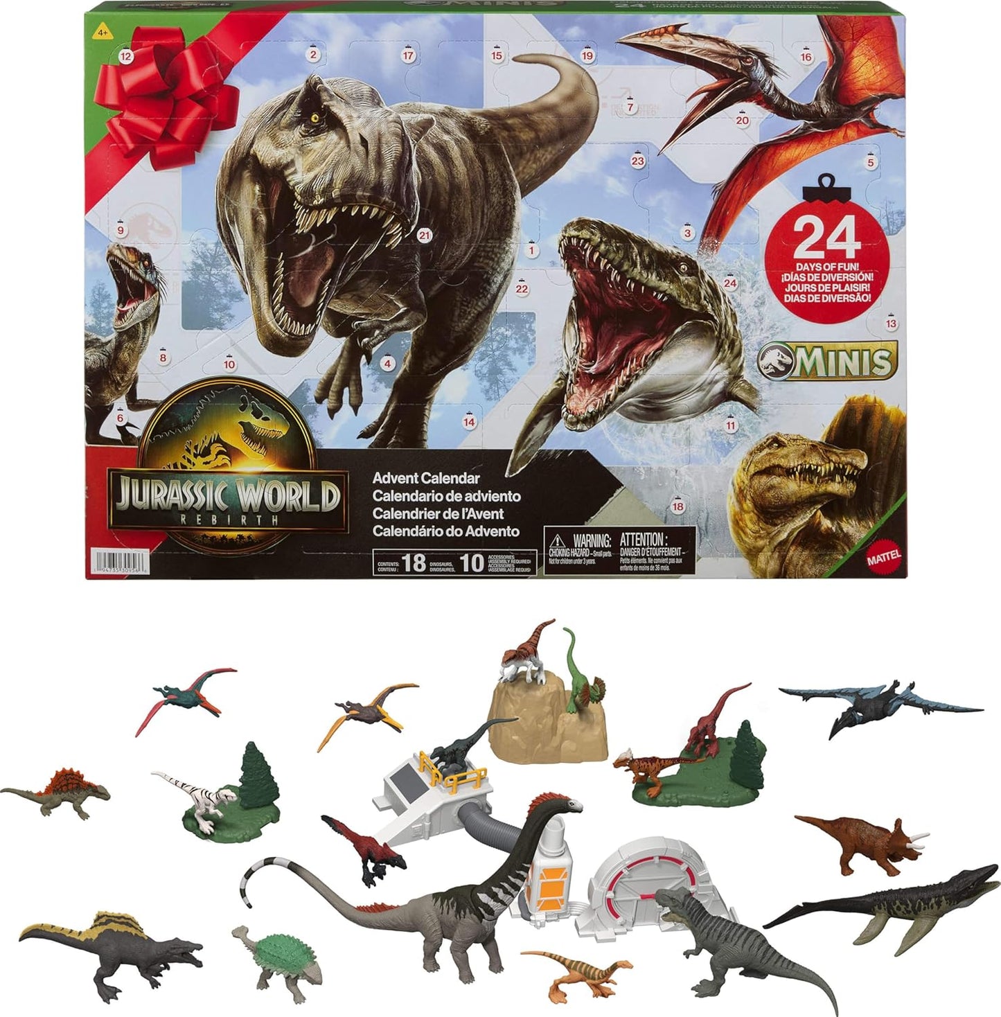 英美直送 Mattel Jurassic World Rebirth 聖誕倒數日曆 兒童款 聖誕快樂特輯 聖誕倒數日曆A 不參與$900免運 滿$900可加$25免運 Christmas Advent Calendars 2025